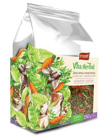 VITAPOL Vita Herbal Hrana supliment pentru rozatoare si iepuri, ovaz si morcov, 150 g