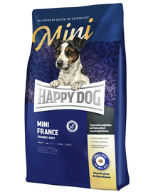 HAPPY DOG Mini France Hrana uscata pentru caini adulti de talie mica cu sistem digestiv sensibil, cu rata 4 kg + SIMPLY FROM NATURE Nature Sticks cu rata7 buc.