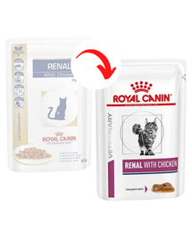ROYAL CANIN Renal Feline hrana umeda dietetica pentru pisici cu insuficienta renala cronica, cu pui 24 x 85 g
