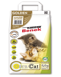 BENEK Super Corn Cat Golden 7 l x 2 (14 l)  Asternut igienic din porumb pentru litiera