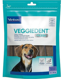 VIRBAC Veggiedent Fresh M (10-30 kg) Recompense caini pentru igiena orala 15 buc.