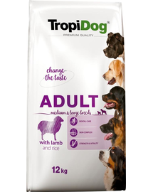 TROPIDOG Premium Adult M&L miel si orez 12 kg hrana uscata pentru caini de rasa medie si mare