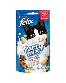 FELIX Party Mix Dairy Delight Recompense cu aroma de lapte pentru pisici 60g