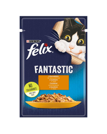 FELIX FANTASTIC Hrana umeda cu pui in jeleu pentru pisici adulte 26x85g