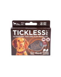 TICKLESS Pet Dispozitiv cu ultrasunete anti-capuse si purici, pentru caini si pisici, maro