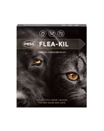 PESS Flea-Kil Zgarda antiparazitara pentru pisici si caini mari 75 cm + PESS Bio Sampon pentru caini, pentru descurcarea blanii 200 ml