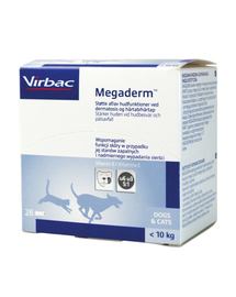 VIRBAC Megaderm 28x4 ml Supliment pentru caini si pisici de pana la 10 kg pentru probleme ale pielii