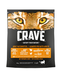 CRAVE Hrana uscata pentru pisici adulte, cu curcan 5 x 750 g