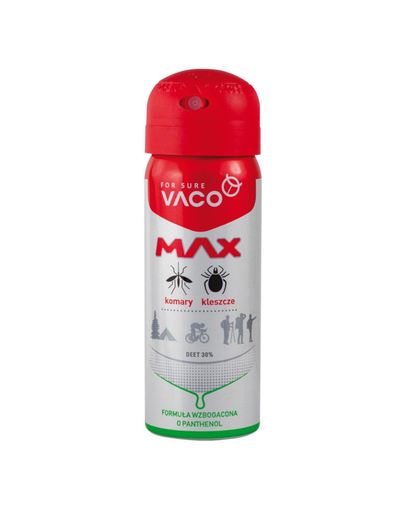 VACO Spray MAX pentru țânțari, căpușe, muște cu Panthenol 50 ml