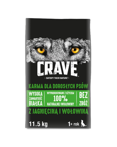 CRAVE Hrana uscata cu miel si carne de vita pentru cainii adulti 11,5 kg CRAVE imagine 2022