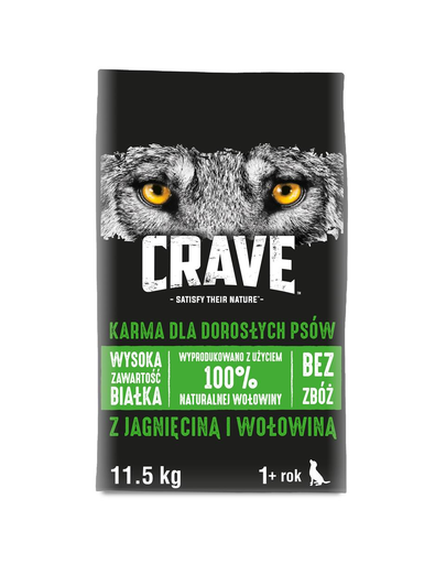 CRAVE Hrana uscata cu miel si carne de vita pentru cainii adulti 11,5 kg