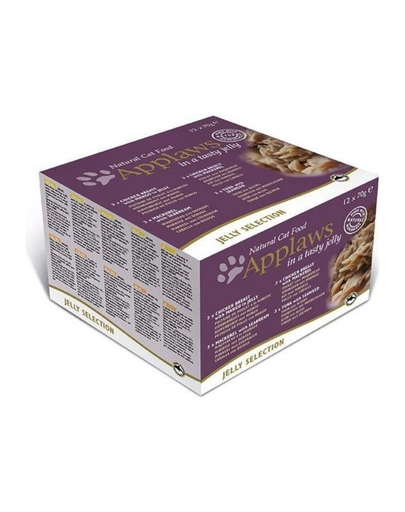Applaws cat tin multipack jelly selection set hrana umeda pisici adulte,mix peste 48x70g