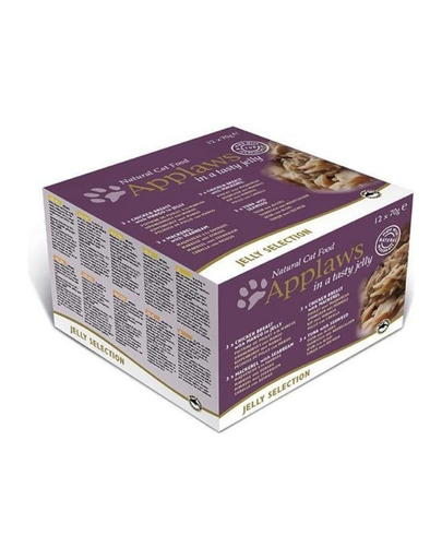 APPLAWS Cat Tin Multipack Jelly Selection  Set hrana umeda pisici adulte,mix peste 48x70g