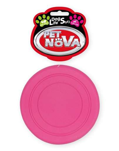PET NOVA DOG LIFE STYLE Frisbee pentru caine 18cm, roz, aroma de menta Fera
