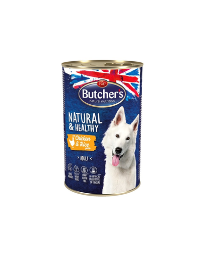 BUTCHER'S Dog Natural&Healthy pate cu pui și orez 1200 g