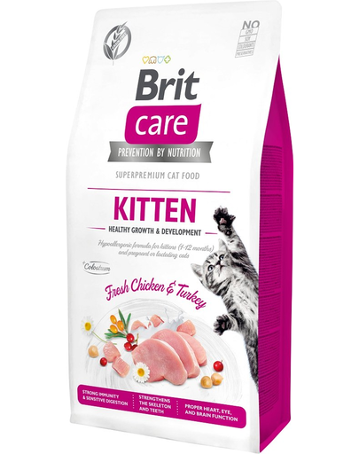 BRIT Care Cat Grain-Free Kitten Growth&Development hrana uscata pentru pui de pisica sau femele gestante, 2 kg