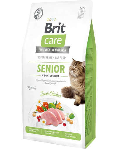 BRIT Care Cat Grain-Free Senior & Weight Control hrana uscata pisici senioare sau sterilizate, cu pui 7 kg Brit imagine 2022