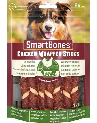 SmartBones Recompense pentru caini, cu pui si legume, mini, 9 buc. buc. imagine 2022