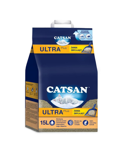 CATSAN Ultra Plus 15l Nisip compactor pentru litiera CATSAN imagine 2022