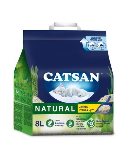 CATSAN Natural Nisip Pentru Litiera Pisicilor 8L