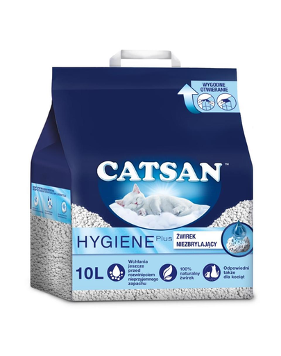 CATSAN Hygiene Plus nisip pentru litiera pisicilor 10L CATSAN imagine 2022