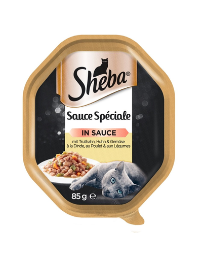 SHEBA Sauce Speciale 85 gx22 z Indykiem, Kurczakiem i Warzywami – mokra karma dla kotów + 6x50g Fresh & Fine GRATIS fera.ro imagine 2022