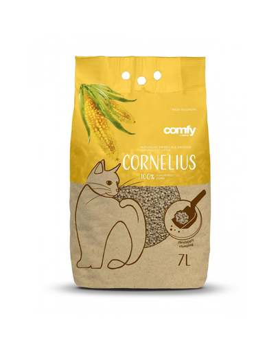 COMFY Cornelius Asternut biodegradabil pentru litiera pisicilor, din porumb 7L Asternut imagine 2022