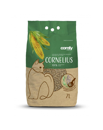COMFY Cornelius Asternut biodegradabil pentru litiera pisicilor, din porumb si miros de plante 7L Asternut imagine 2022