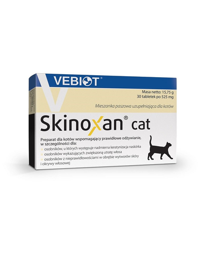 VEBIOT Skinoxan Cat Supliment Alimentar Pentru Pisici, Blana Si Piele 30 Tab.