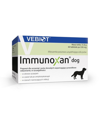 VEBIOT Immunoxan Dog Supliment Alimentar Pentru Caini, Sustinerea Imunitatii 60 Tab