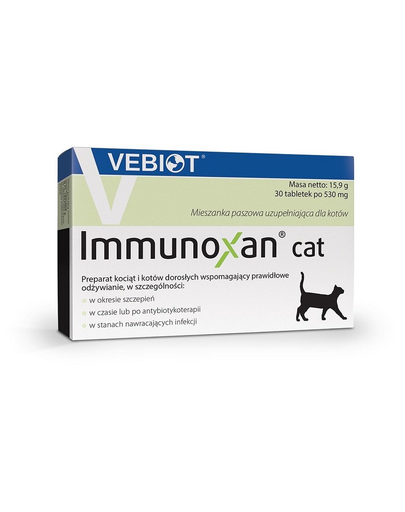 VEBIOT Immunoxan cat Supliment pentru pisioi si pisicii, pentru sustinerea imunitatii 30 tab. CAT