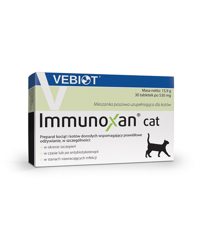 VEBIOT Immunoxan cat Supliment pentru pisioi si pisicii, pentru sustinerea imunitatii 30 tab.