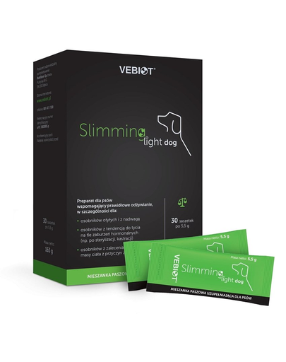 VEBIOT Slimming-light Dog Supliment Alimentar Pentru Caini Supraponderali 30 Pliculete