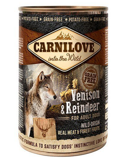 CARNILOVE Wild Meat Venison&Reindeer hrana umeda caini 6 x 400 g