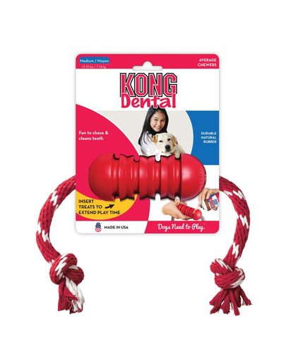 KONG Dental with Rope M jucarie pentru caini
