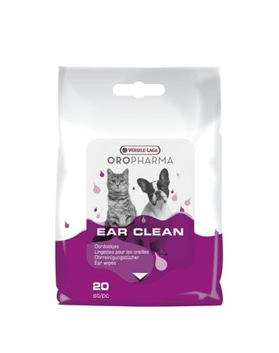 VERSELE-LAGA Oropharma Ear Clean servețele pentru curățarea urechilor (câini și pisici) 20 buc. Fera