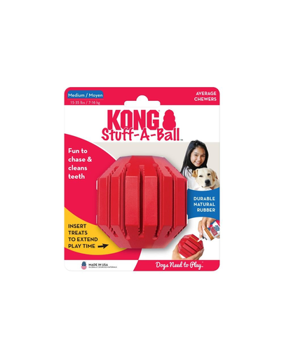 KONG Stuff-A-Ball M 8 cm jucarie dentitie pentru recompense pentru caini