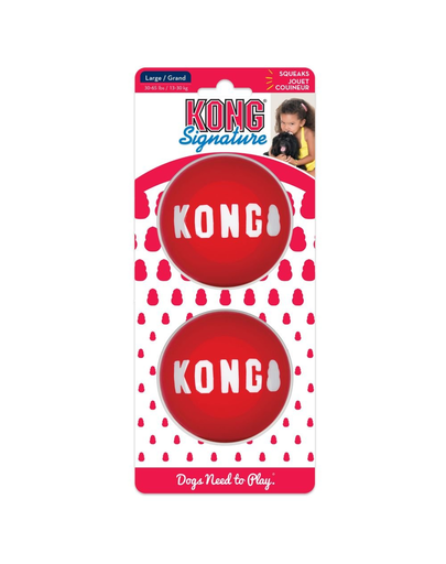 KONG Signature Ball L 2 szt minge pentru caini fera.ro imagine 2022