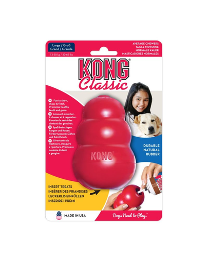 Kong classic l 10,5 cm jucarie pentru dentitie pentru caini