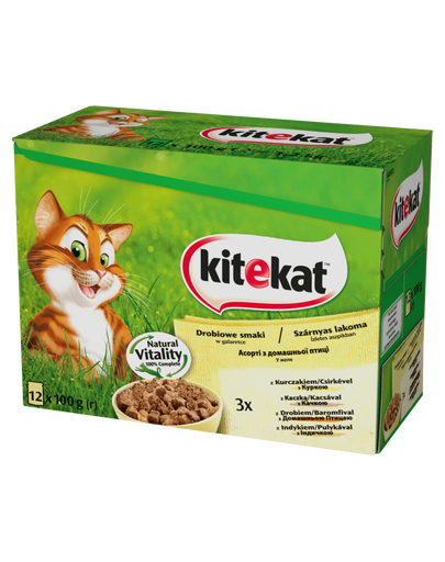 Kitekat Hrana Umeda Pentru Pisici Adulte Mix Carne De Pasare In Aspic 48 X 100G