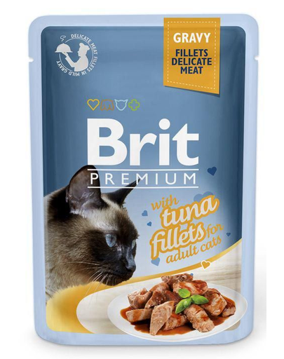 BRIT Premium Fillets In Gravy Hrana Umeda Pisici Adulte, File De Ton In Sos 24 X 85g