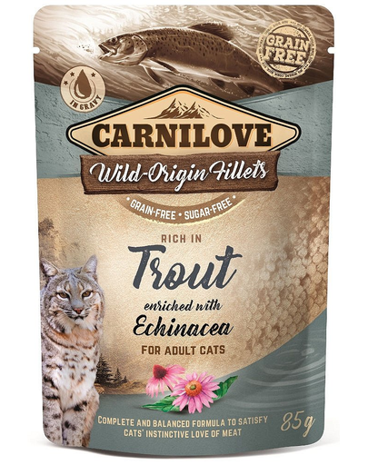 CARNILOVE Trout&Echinacea 24 x 85 g hrana umeda pentru pisici, pastrav si echinacea CARNILOVE