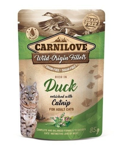 CARNILOVE Cat Duck&Catnip 24 x 85 g hrana umeda pentru pisici, rata si iarba pisicii (catnip) CARNILOVE