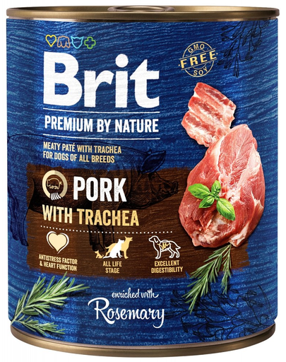 BRIT Premium by Nature Set hrana umeda pentru caini adulti, cu porc 6 x 800 g