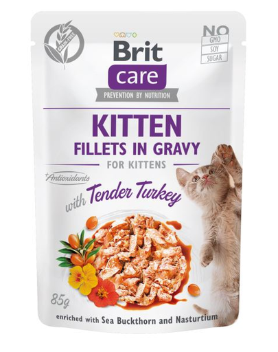 BRIT Care Fillets in gravy Set hrana umeda pentru pisoi, cu pui si cucan in sos 24 x 85 g