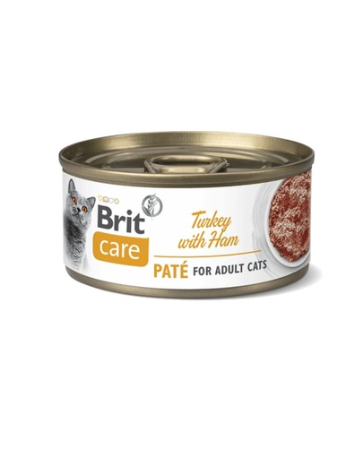 BRIT CARE Cat turkey & ham 24 x 70 g Pate pentru pisici, cu curcan si sunca