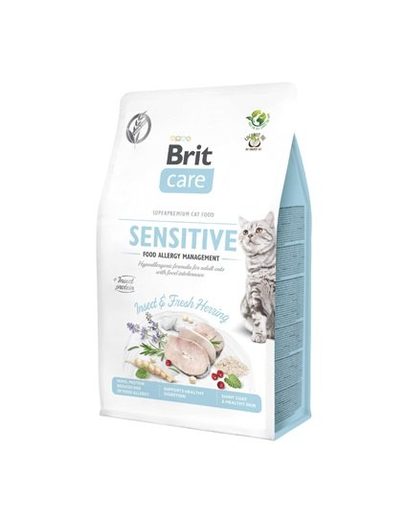 BRIT Care Cat Grain-Free Insect & Herring Sensitive Hrana Uscata Pisici Adulte Cu Tract Digestiv Sensibil, Cu Insecte Si Hering 400 G