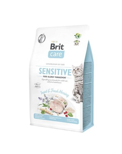 BRIT Care Cat Grain-Free Insect & Herring Sensitive Hrana Uscata Pisici Adulte Cu Tract Digestiv Sensibil, Cu Insecte Si Hering 2 Kg