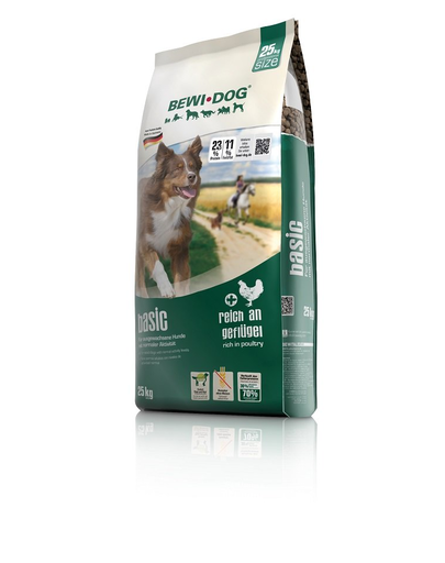 BEWI DOG Basic Hrana uscata pentru caini adulti, cu pasare de curte 25 kg Adulti imagine 2022
