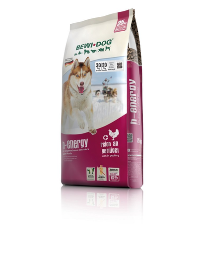 BEWI DOG H- Energy Hrana uscata pentru caini adulti, cu pasare 25 kg
